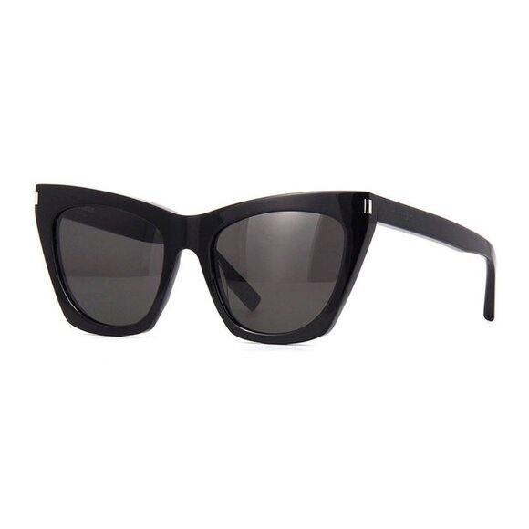 NEW SL214 KATE 001 SAINT LAURENT SUNGLASSES WOMEN BLACK CAT EYE EYEWEAR - Picture 1 of 5